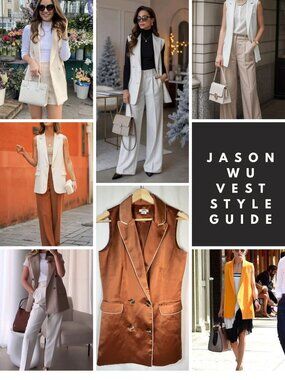 Jason Wu Satin Vest S Bronze Copper Sleeveless Blazer Luxe Quiet Luxury Tunic